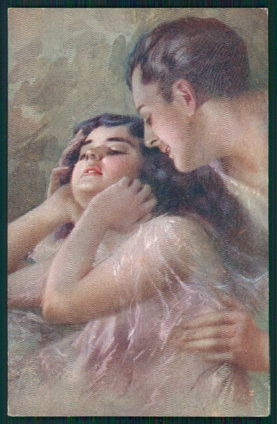 Artist Signed Guerzoni Romantic Couple serie 1028-3 cartolina TC1627 – fronte