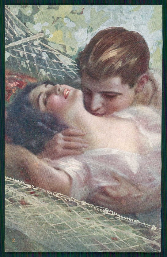 Artist Signed Guerzoni Romantic Couple serie 1028-4 cartolina TC1628 – fronte