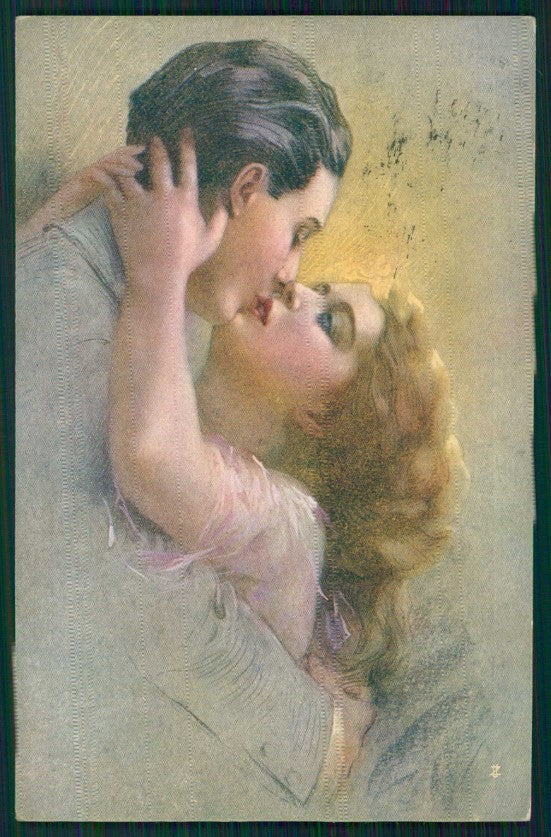 Artist Signed Guerzoni Romantic Couple serie 1028-6 cartolina TC1629 – fronte