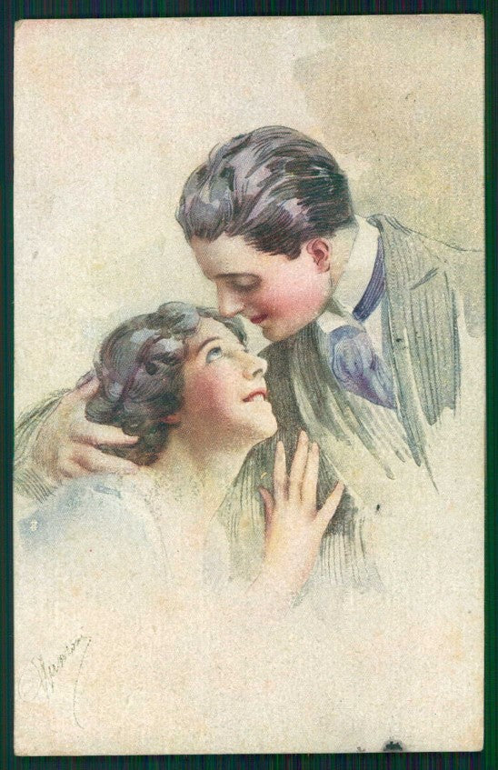 Artist Signed Guerzoni Romantic Couple serie 1026-4 cartolina TC1631 – fronte