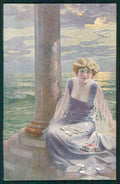 Artist Signed Guerzoni Lady serie 1022-3 cartolina TC1642 – fronte