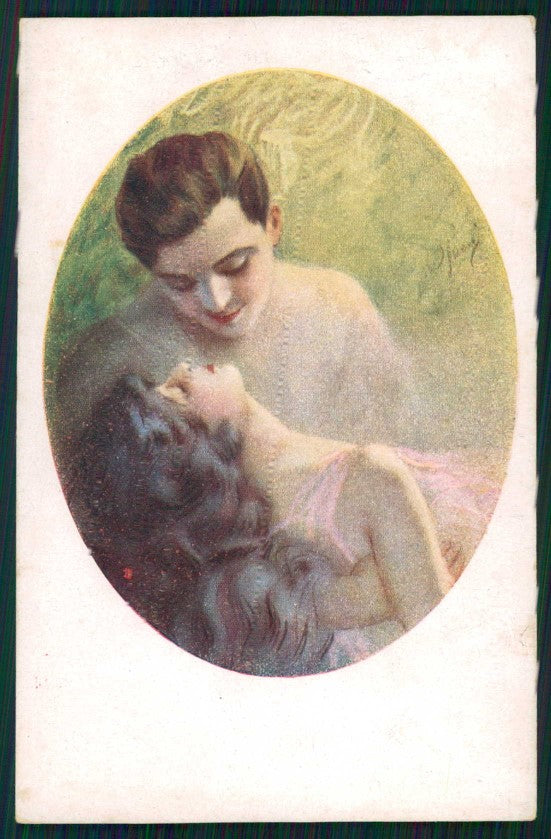Artist Signed Guerzoni Romantic Couple serie 1033-4 cartolina TC1649 – fronte