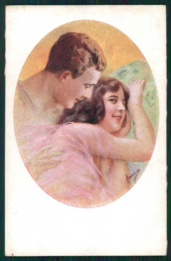 Artist Signed Guerzoni Romantic Couple serie 1033-6 cartolina TC1650 – fronte