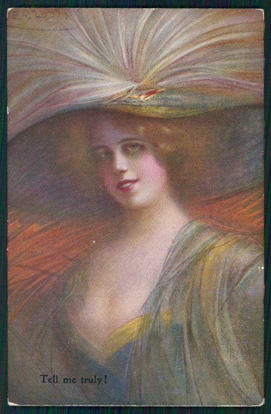 Artist Signed Guerzoni Lady Tuck Oilette serie 9643 cartolina TC1660 – fronte
