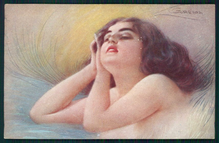 Artist Signed Guerzoni Lady serie 2719-6 ABRASA cartolina TC1666 – fronte