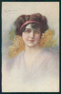 Artist Signed Guerzoni Lady serie 2907-1 cartolina TC1674 – fronte