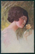 Artist Signed Guerzoni Lady serie 2907-4 cartolina TC1675 – fronte
