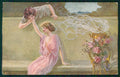 Artist Signed Guerzoni Lady serie 1047-6 PIEGA cartolina TC1684 – fronte