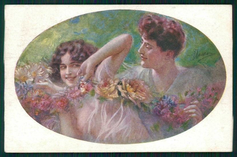 Artist Signed Guerzoni Romantic Couple serie 1015-1 cartolina TC1695 – fronte