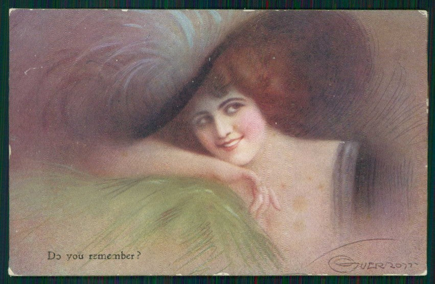 Artist Signed Guerzoni Lady Tuck Oilette serie 9645 cartolina TC1702 – fronte