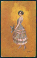 Artist Signed Guerzoni Lady serie 1014-6 cartolina TC1708 – fronte