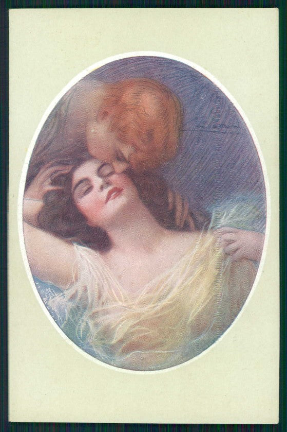 Artist Signed Guerzoni Romantic Couple serie 340-4 cartolina TC1718 – fronte