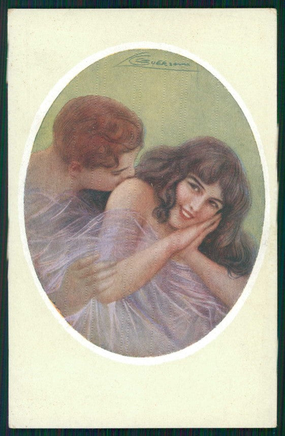 Artist Signed Guerzoni Romantic Couple serie 340-6 cartolina TC1721 – fronte