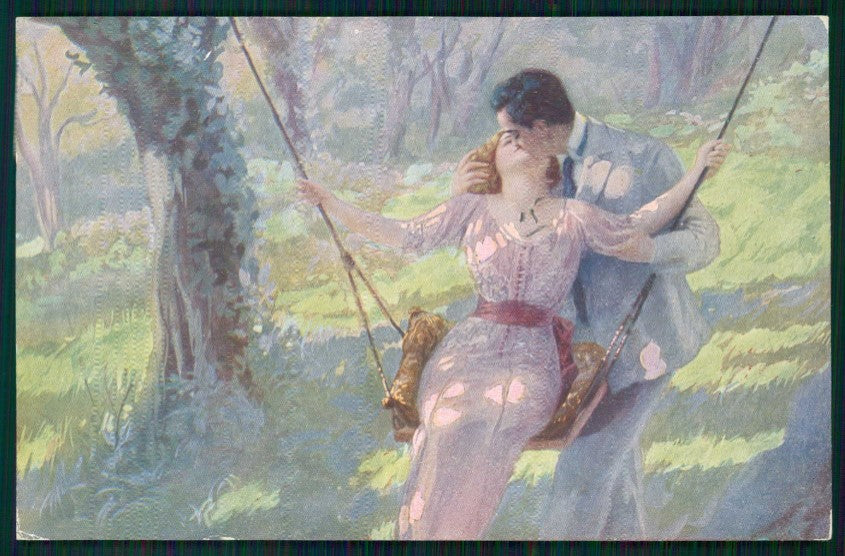 Artist Signed Guerzoni Romantic Couple serie 736-3 cartolina TC1726 – fronte