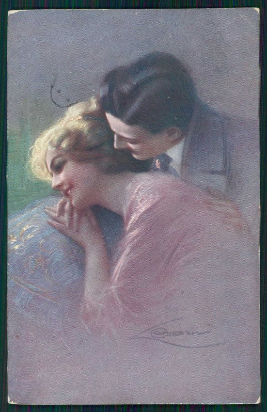 Artist Signed Guerzoni Romantic Couple serie 278-4 cartolina TC1738 – fronte