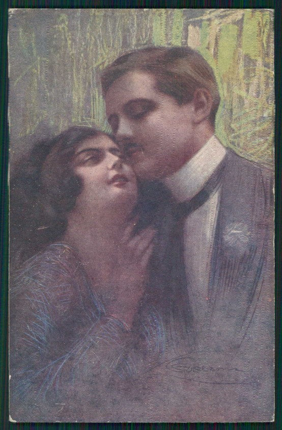 Artist Signed Guerzoni Romantic Couple serie 278-4 cartolina TC1739 – fronte