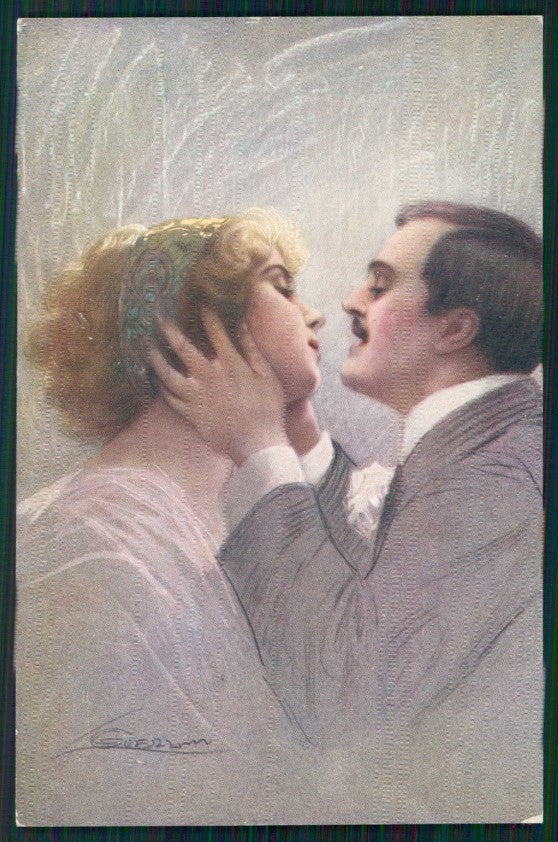 Artist Signed Guerzoni Romantic Couple serie 278-6 cartolina TC1741 – fronte
