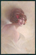 Artist Signed Guerzoni Lady serie 728-3 PIEGHINE cartolina TC1743 – fronte