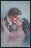 Artist Signed Guerzoni Romantic Couple serie 278-2 cartolina TC1744 – fronte