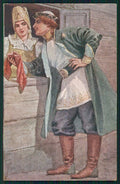 Artist Signed Solomko Russia Russian Couple Lady TSN serie 104 cartolina TC1764 – fronte