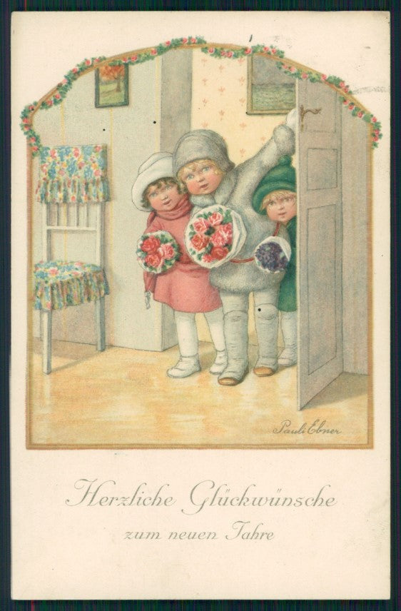 Artist Signed Pauli Ebner Children serie 1449 postcard TC2179 – fronte