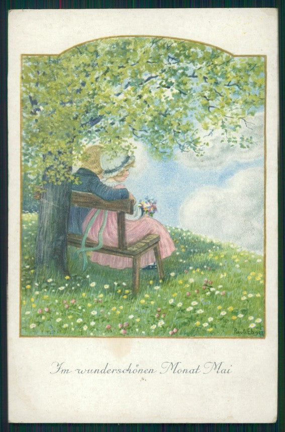 Artist Signed Pauli Ebner Children MM Vienne serie 1263 postcard TC2203 – fronte