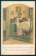 Artist Signed Pauli Ebner Romantic Couple serie 1406 postcard TC2209 – fronte