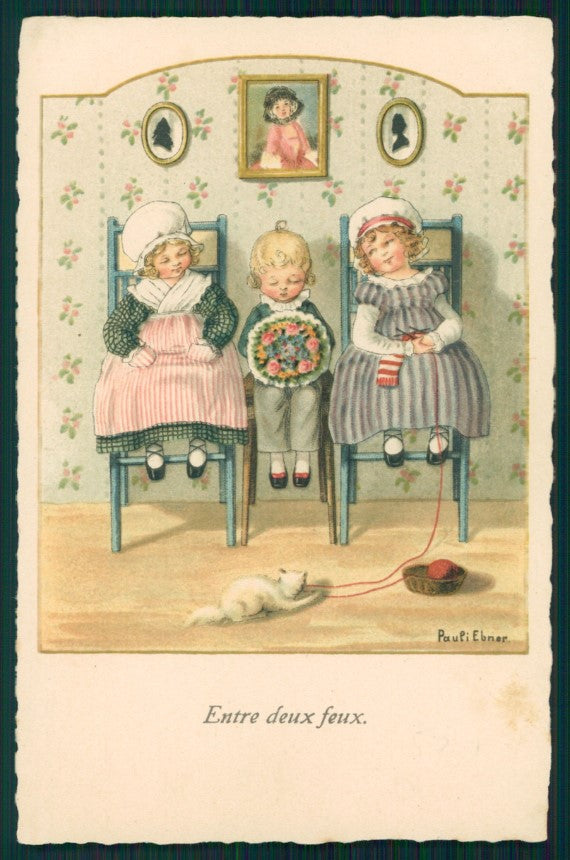 Artist Signed Pauli Ebner Children serie 1207 postcard TC2243 – fronte