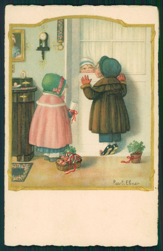 Artist Signed Pauli Ebner Children Dondorf serie 2461 ABRADED postcard TC2282 – fronte