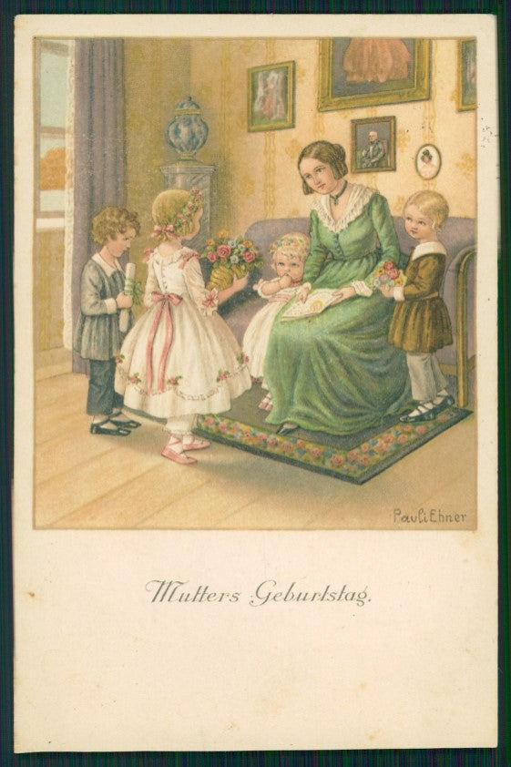 Artist Signed Pauli Ebner Children serie 1395 postcard TC2285 – fronte
