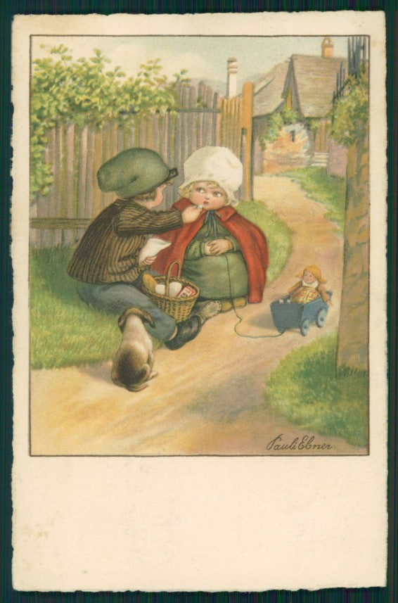 Artist Signed Pauli Ebner Children serie 1448 postcard TC2294 – fronte