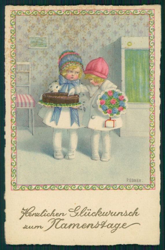 Artist Signed Pauli Ebner Children serie 1075 postcard TC2295 – fronte