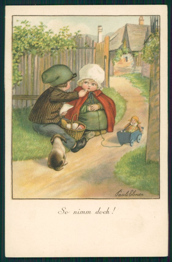 Artist Signed Pauli Ebner Children serie 1448 postcard TC2302 – fronte