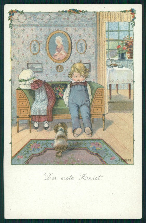 Artist Signed Pauli Ebner Children MM Vienne serie 1158 postcard TC2314 – fronte
