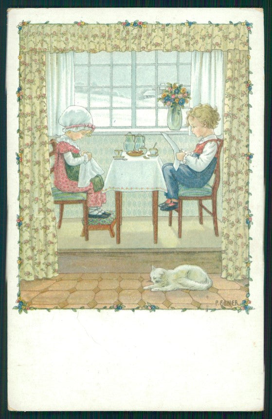 Artist Signed Pauli Ebner Children MM Vienne serie 1158 postcard TC2317 – fronte