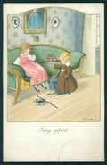 Artist Signed Pauli Ebner Children MM Vienne serie 1270 postcard TC2319 – fronte