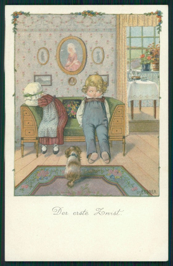 Artist Signed Pauli Ebner Children MM Vienne serie 1158 postcard TC2324 – fronte