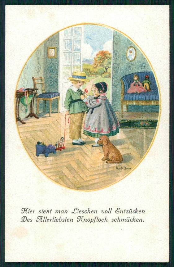 Artist Signed Pauli Ebner Children MM Vienne serie 1228 postcard TC2326 – fronte