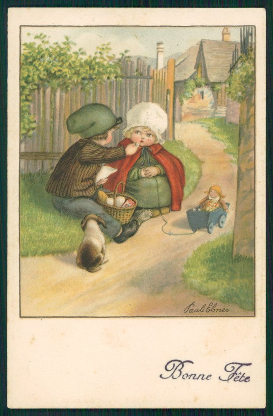 Artist Signed Pauli Ebner Children serie 1448 postcard TC2363 – fronte