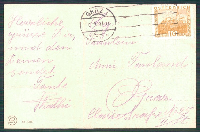 Artist Signed Pauli Ebner Children serie 1316 CREASED postcard TC2369 – retro