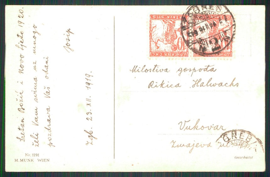 Artist Signed Pauli Ebner Children MM Vienne serie 1191 postcard TC2385 – retro