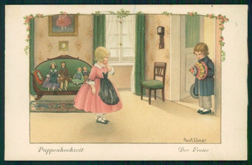 Artist Signed Pauli Ebner Children serie 1362 postcard TC2428 – fronte