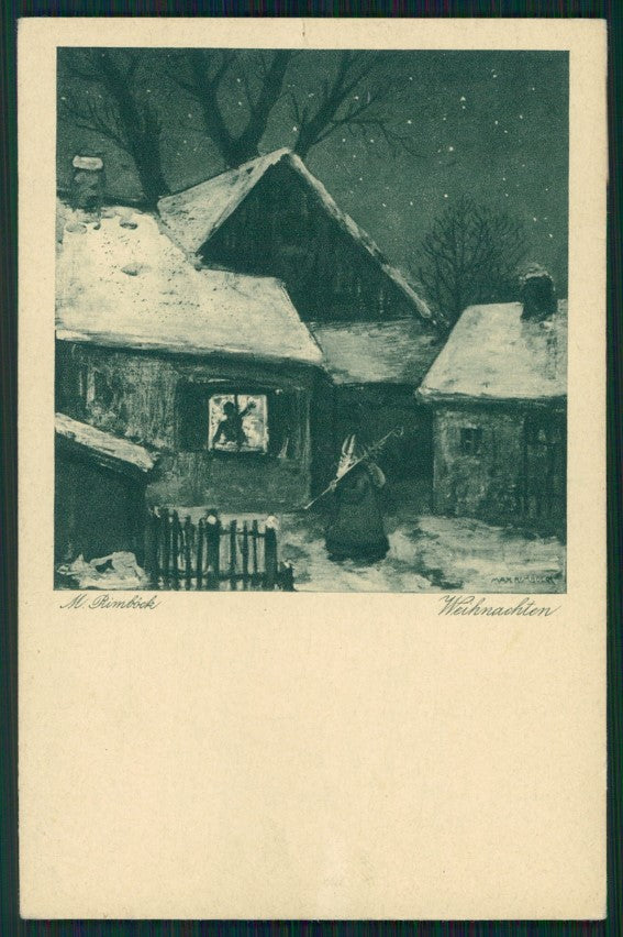 Artist Signed Christmas Rimbock Santa serie 735 postcard TC2482 – fronte
