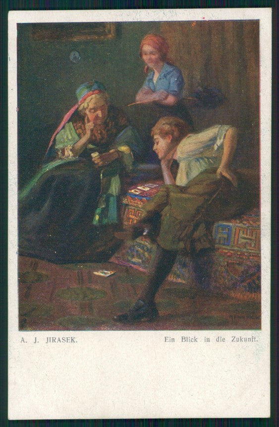 Artist Signed Playing Cards Jirasek serie 453 postcard TC2502 – fronte
