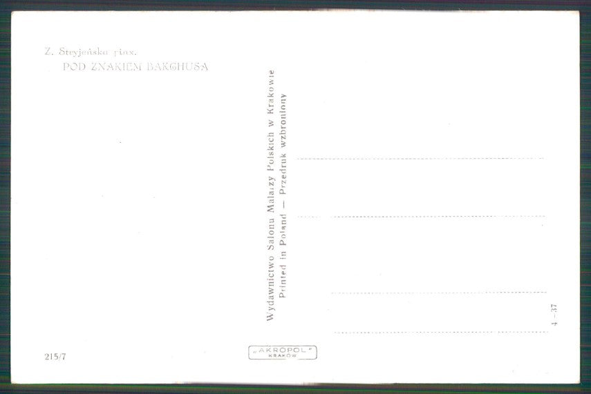 Artist Signed Playing Cards Stryjenska serie 215-7 postcard TC2515 – retro