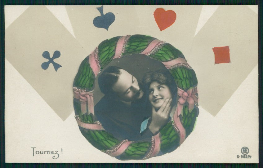 Playing Cards RPPC postcard TC2519 – fronte