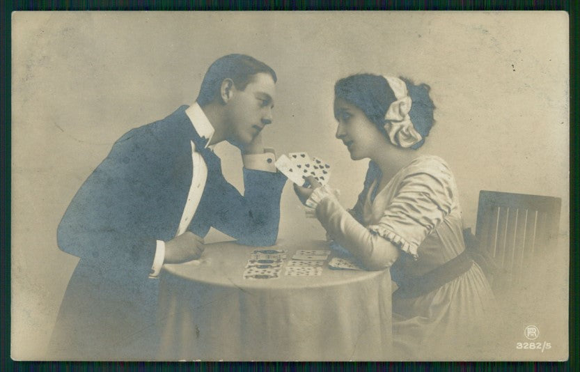 Playing Cards RPPC postcard TC2520 – fronte