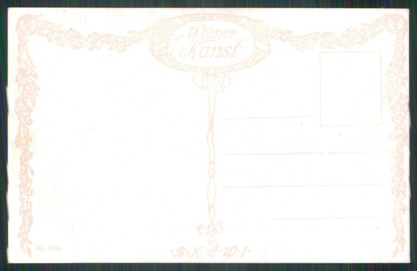 Artist Signed Playing Cards Wiener Kunst Kupfer serie 2086 postcard TC2528 – retro