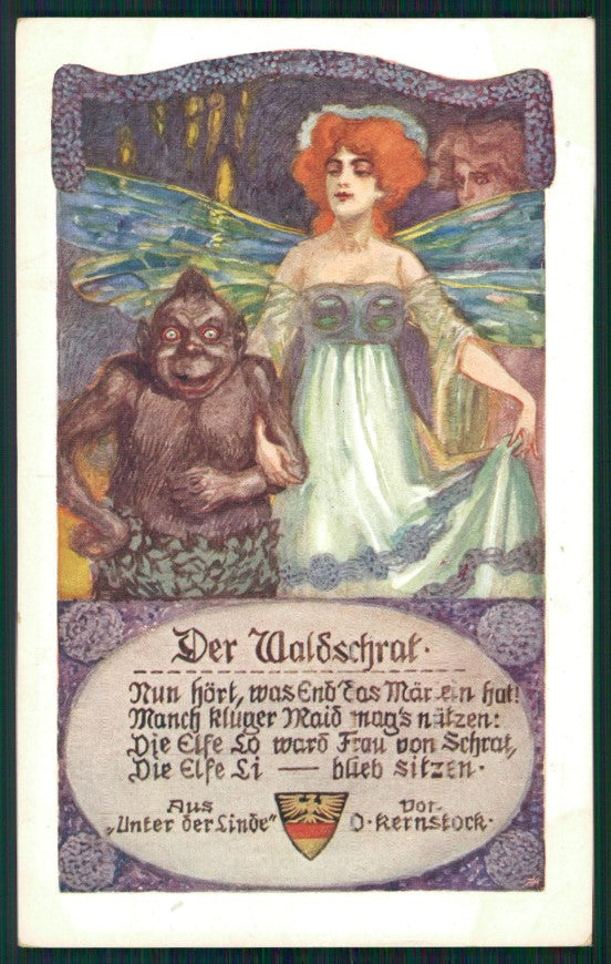 Artist Signed Fairy Lady Troll Wilfe serie 105 postcard TC2565 – fronte