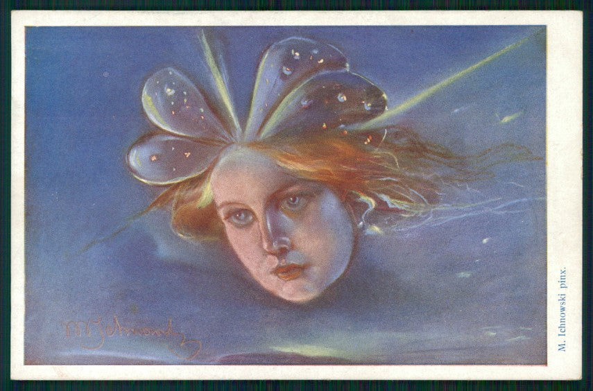 Artist Signed Fairy Lady Ichnowski serie 112-6 postcard TC2590 – fronte
